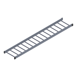 TOUGHTray, Straight, 4X06X12A 12in RS, Aluminum TTS12-4X06X12A-AL